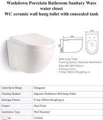 Wall Hung Water Closet Toilet Bowl