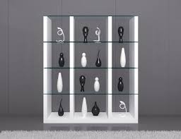 White With Clear Glass Shelves