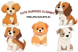 cute puppies cartoon clipart 2643556