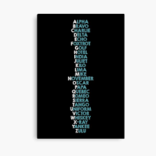 Togglecase cuts out all the hassle of creating nato phonetic alphabet text from standard. Phonetic Alphabet Canvas Prints Redbubble