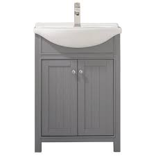 grey single sink bathroom vanity
