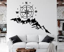 Compass Wall Decal Compas Wall Sticker