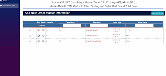 asp net core blazor master detail crud