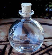 Round Glass Corked Spell Potion Bottle
