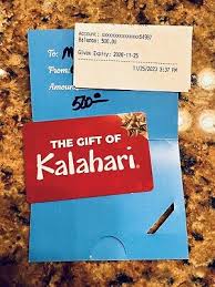 gift card for kalahari resorts and