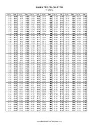 7 375 Sales Tax Calculator Template