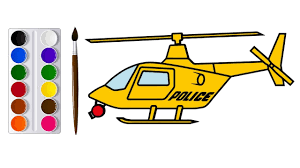 Draw And Color Helicopters | Bé Tập Vẽ Và Tô Màu Máy Bay Trực Thăng -  YouTube