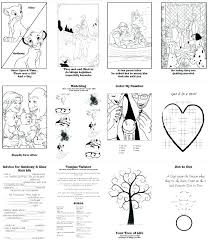 Wedding Coloring Book Template Printable Activity Children Kids