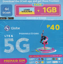 6 pcs globe 5g ready prepaid sim card