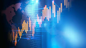 stock market electronic chart increase