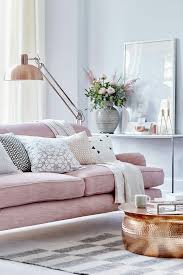 blush pink and grey living room how to