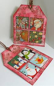 recycle old christmas cards into gift s