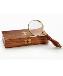 Brass Magnifying Glass With Nautical