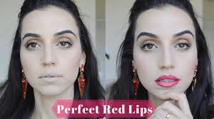 perfect red lips tutorial