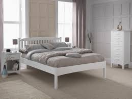 super king size white wooden bed frame