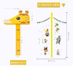 Hot Sale Magnetic Kids Sticker Cartoon Growth Chart Height Meaurement Wall Sticker With Music