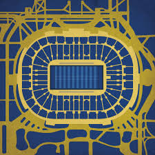 Notre Dame Stadium Map Art