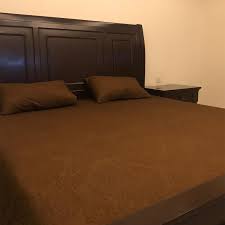 dark brown fabriona luxury 3 pieces bed