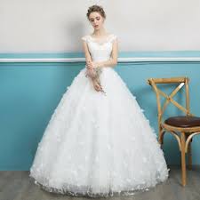 32 34 38 40 42 44. Hochzeitskleid Brautkleid Kleid Fur Braut Ohne Schleppe Ivory Schnurung Bc532 Ebay