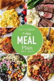 7 day healthy meal plan jan 2 8