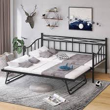 Black Twin Size Metal Daybed With