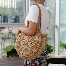 Women Boho Woven Handbag Summer Beach Tote Straw Bag Round Rattan Shoulder Bags Clutch Bags Designer Bags From Flaky 45 59 Dhgate Com