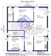 33x36 South Facing House Plan With