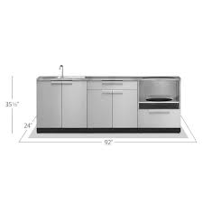 newage s outdoor kitchen cabinet stainless steel 4 piece set