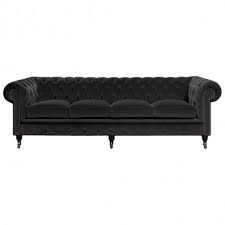 italian black velvet chesterfield sofa