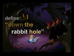 Narrator the white rabbit ran down a long tunnel. What Does Down The Rabbit Hole Really Mean Youtube