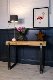 Industrial Pinch Console Table With