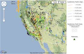 California Earthquake And Fault Map Usgs Handbook