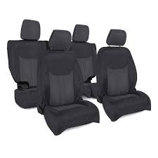 Prp Seats Vinyl Front Rear Seat Cover Sets B019020 03 In Black Gray For 11 12 Jeep Wrangler Jk