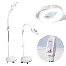 Details About 8x Diopter Facial Led Magnifying Floor Stand Lamp Lens Light Salon Magnifier
