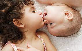 romantic kiss baby lip kiss cute