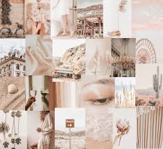 Beige Cream Aesthetic Wall Collage Kit