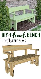 Diy Wood Bench With Back Plans Her