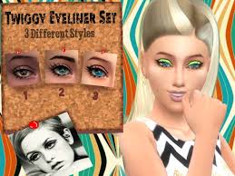 the sims resource twiggy eyeliner set