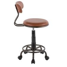 brown faux leather task chair