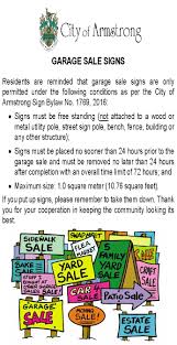 Garage Sale Signs Armstrong