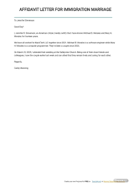 immigration letter template in word