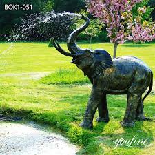 Life Size Bronze Elephant Pool Fountain