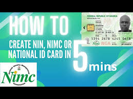 register nimc national id card nin in