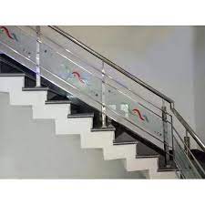 Stainless Steel Staircase Glass Railing