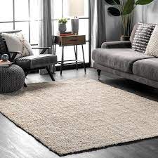 nuloom ashli solid jute 5 ft x 8 ft off white area rug