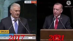 Erdoğan'ın konuşması, Binali Yıldırım'ın 4 yıl önce yaptığı konuşmanın  aynısı çıktı!