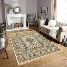 fcarpet 7 ft silk light brown carpet at