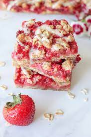 strawberry oatmeal bars this