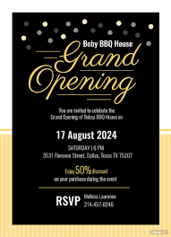 grand opening invitation card template