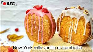 vanilla and raspberry new york rolls